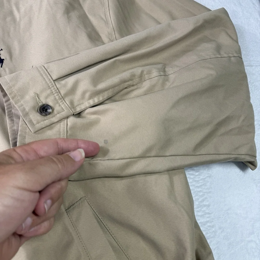 Polo Ralph Lauren Bomber Jacket Mens‎ 4XL Big Beige Harrington Plaid Lined